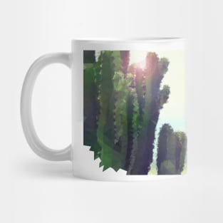 Low Poly Cactus with jagged boundary Mug